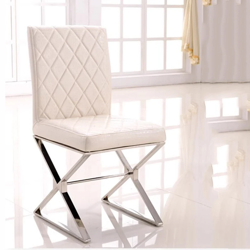 

simple modern chair home dining hotel restaurant stool stainless steel gold plated dining backrest sillas comedor furniture