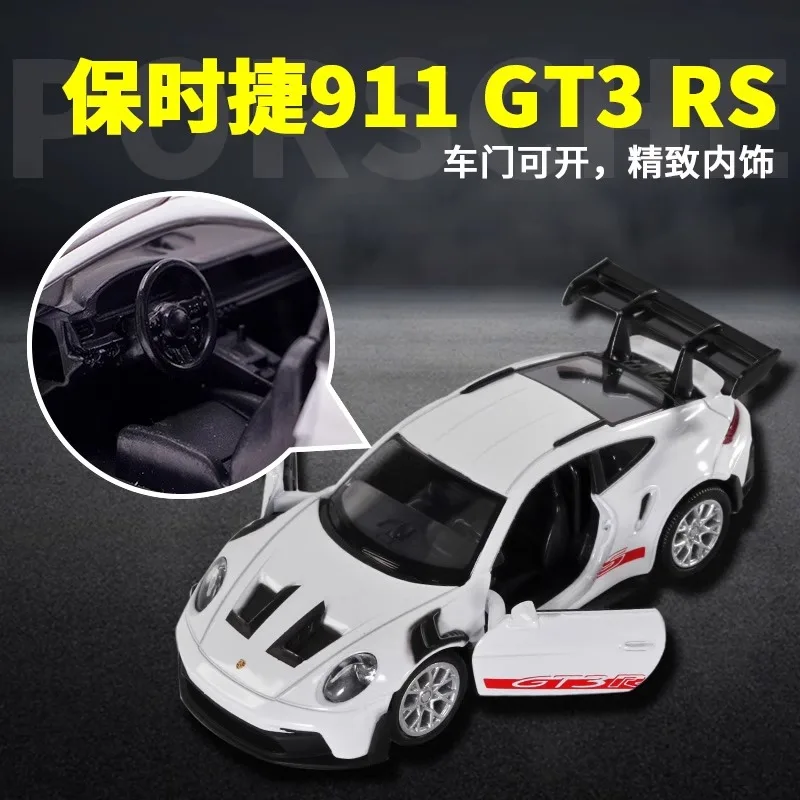 

1:36simulation Porsche911GT3 RS alloy car model doors on both sides that can be opened Static supercar suitable for collection