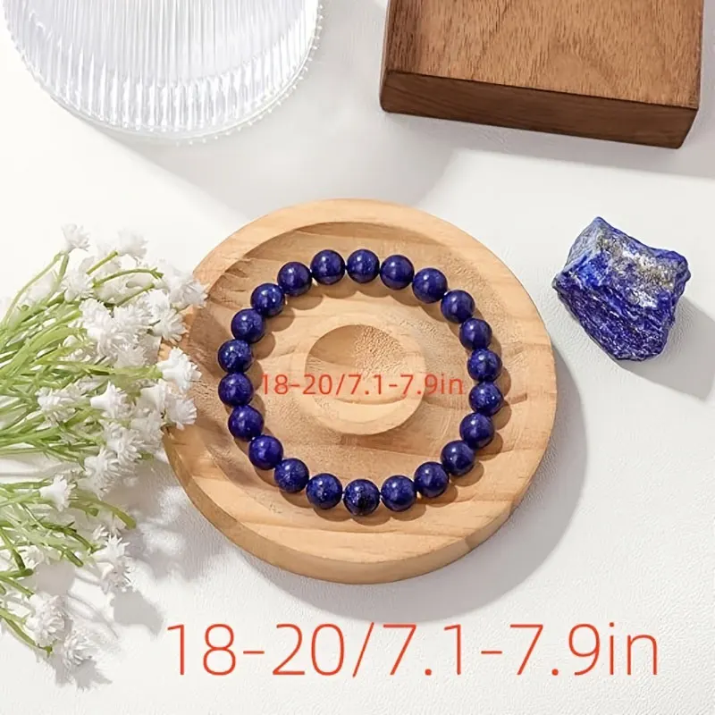 Natürliches Lapislazuli-Armband – schönes Schmuckgeschenk für Männer und Frauen, Freundschaftspaar-Armband – Detail 4