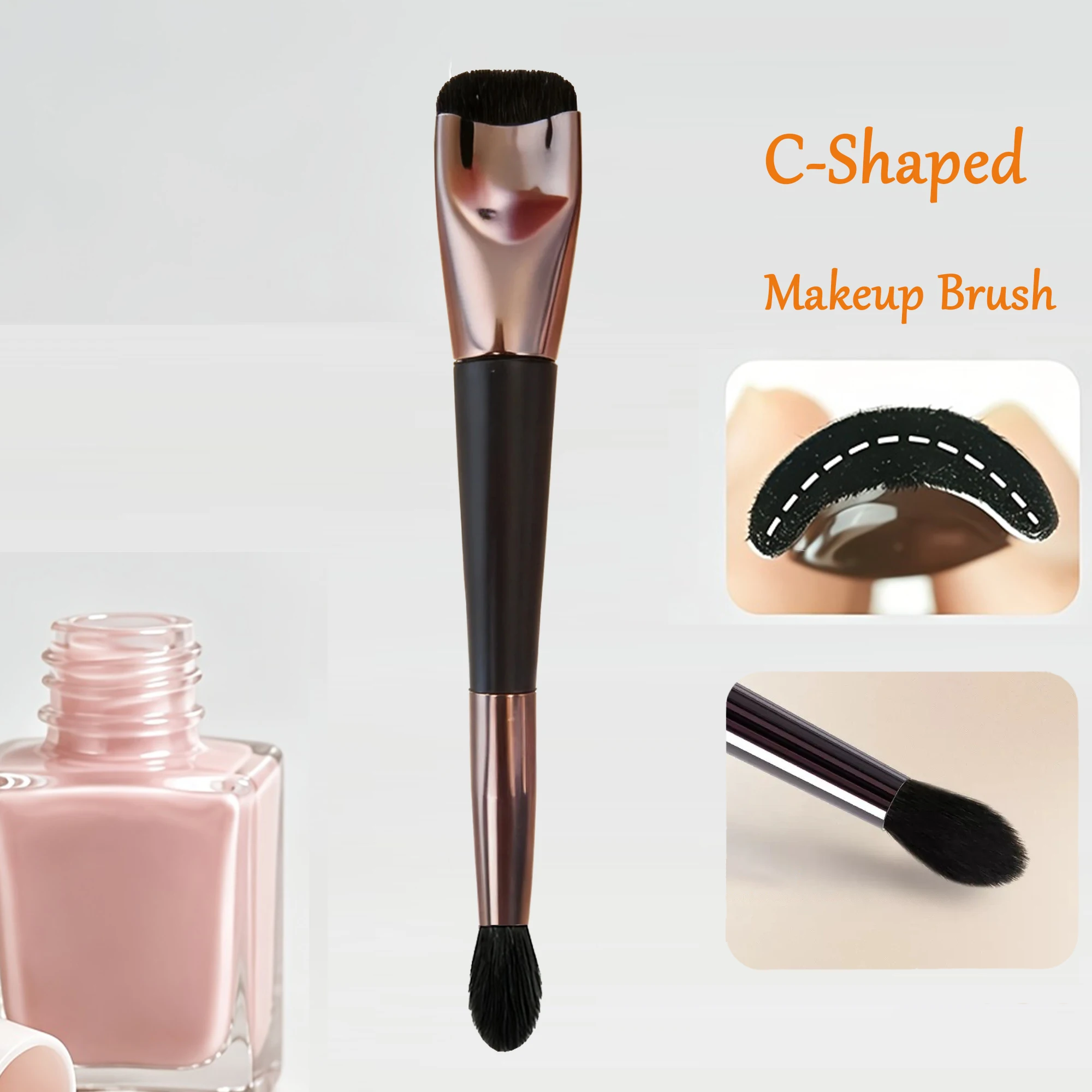 C-förmiger Make-up-Pinsel, Make-up ist schnell und einfach, Kontur- und Highlight-Pinsel, geeignet für Anfänger
