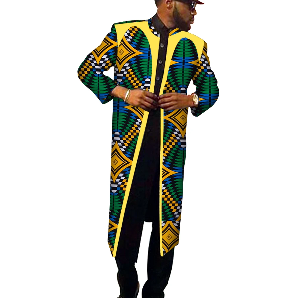 New 100% Cotton Dashiki African Clothes Men Long Top Shirts Bazin Riche Mens Shirts Traditional African Design Clothing WYN789