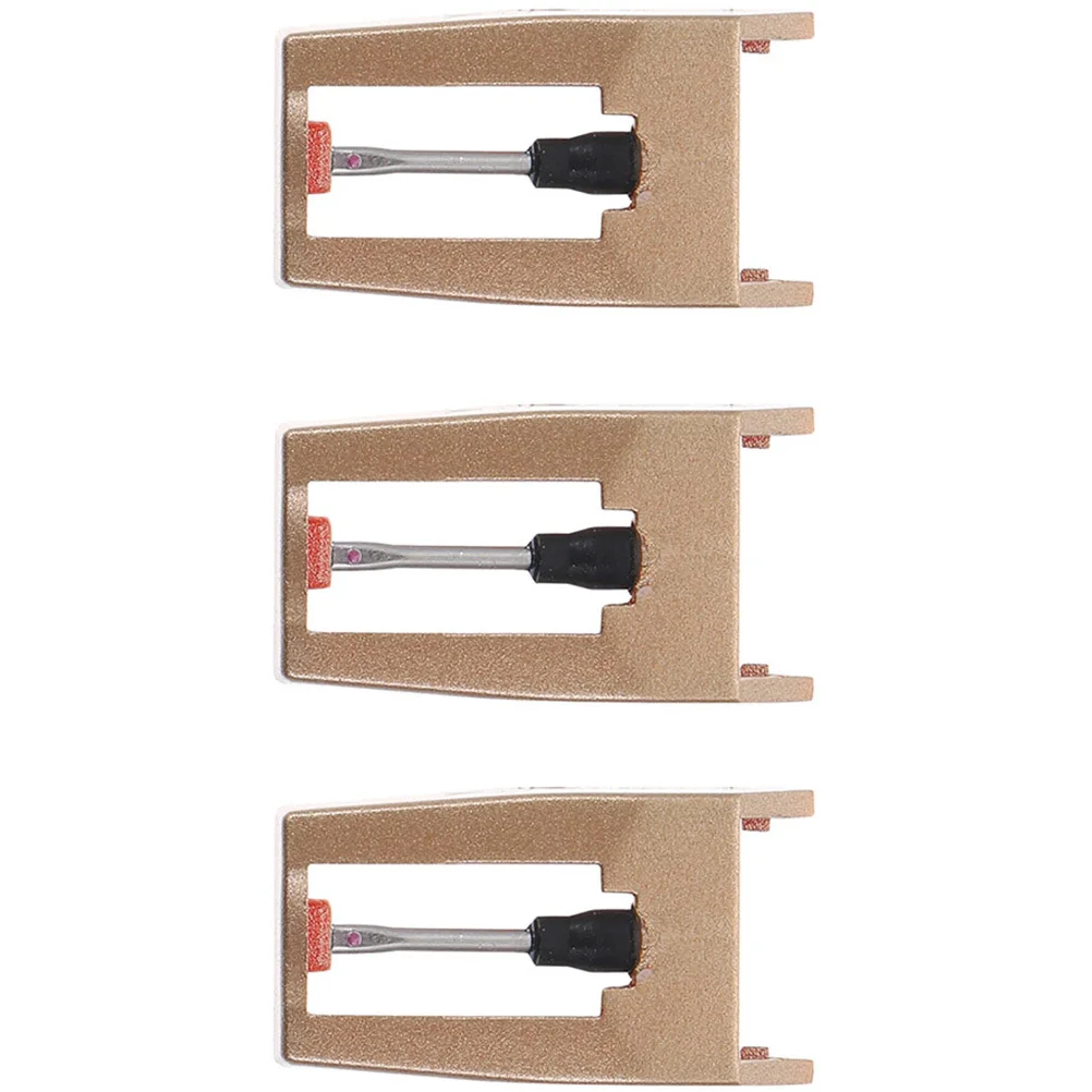 

3pcs Replacement Turntable Needles For Record Player Vinyl Stylus Pickup Head Wear-Resistant Clear Sound Lightweight Compatible