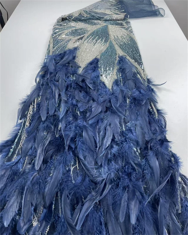 

Женское сексуальное платье без бретелек с кристаллами и перьями, роскошный дизайнерский наряд из прозрачной сетки для выступления на сцене