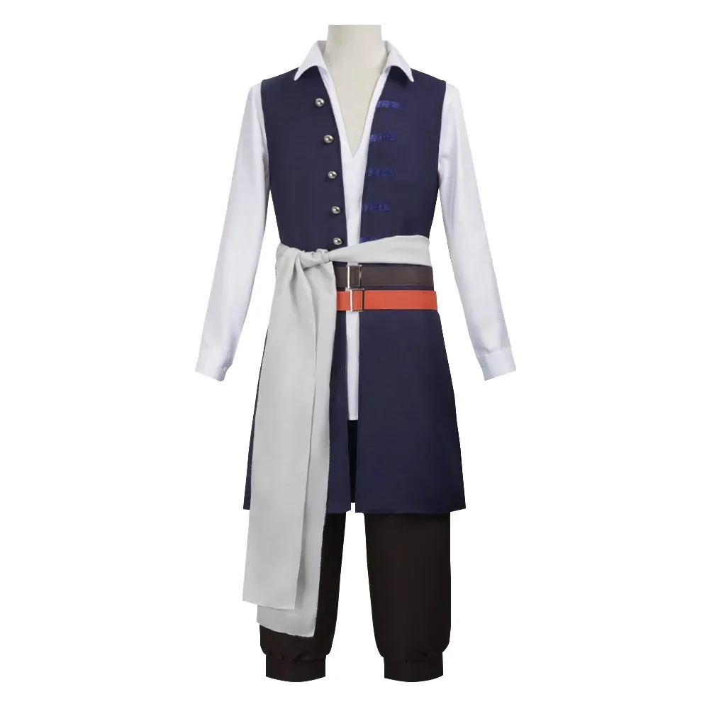 Captain Jack Sparrow Cosplay Costume Men Pirates Uniform Coat Caribbean Carnival Full Set JackSparrow Outfit view 4