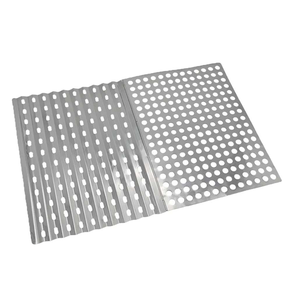 

Stainless Steel Folding Barbecue Grill Mesh Heat Resistant BBQ Net for Grilling Burgers Steaks Seafood Vegetables More for Home