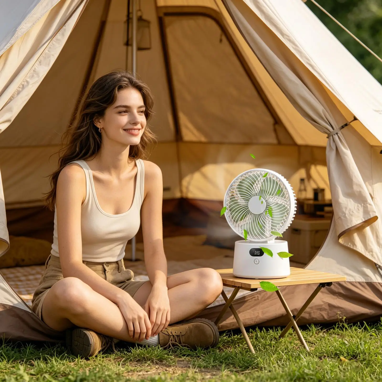

Desk Air Circulator Fan Quiet Digital Display Bedside Air Circulator Fan For Bedroom Living Room Office Bedside Traveling Men