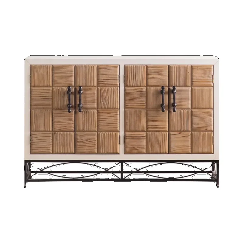 

French retro home entrance cabinet living room dining room wall locker wabi safeng bed and breakfast hotel home storage cabinet