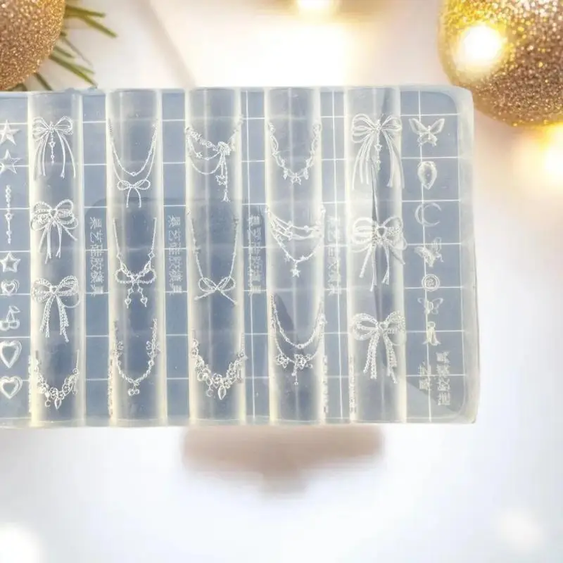 التنانين العظام ثلاثية الأبعاد سيليكون قالب الأظافر زهرة Bowknot ستار سلسلة الأظافر قوالب DIY بها بنفسك مسمار الفن الديكور مانيكير أدوات التصميم #6