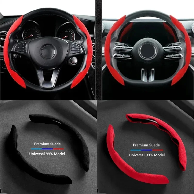 

Suede Universal 38CM Car Steering Wheel Booster Cover Non-Slip Auto Interior Steer Protector Decoration Accessories