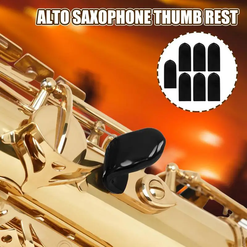 Saxophone Thumb Finger Rest Alto Sax Accessories Saxophone Thumb Pads Set Of 7 Portable Sax Finger Supports Saxophone Thumb