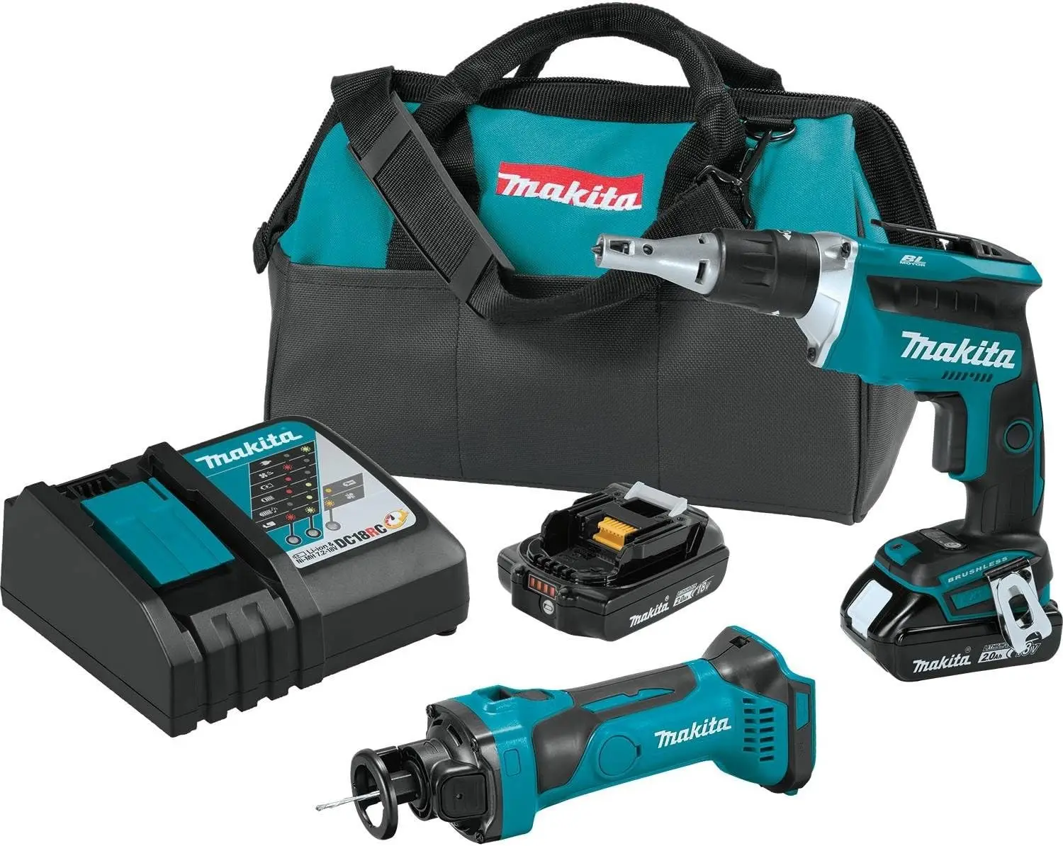 XT255R 18V LXT Lithium-Ion COMPACT Cordless 2-Pc. Combo Kit (2.0Ah)