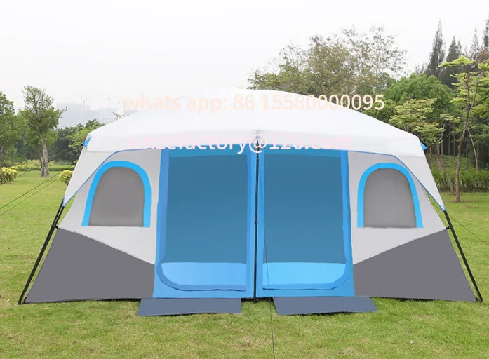 

Customizable tent Outdoor two bedrooms and one living room Double layer sun protection