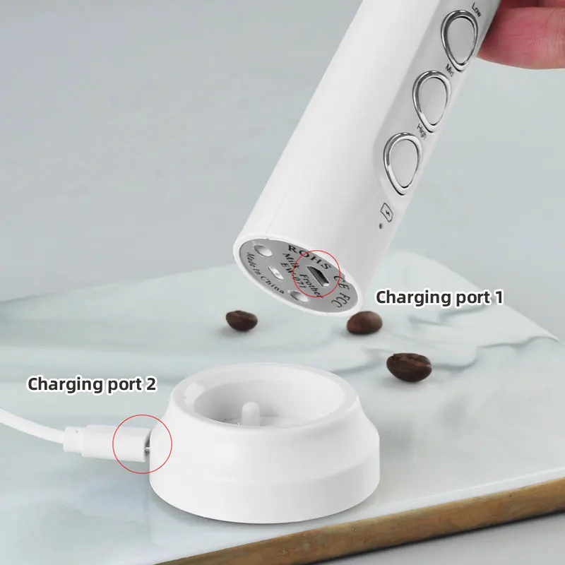 Electric Coffee Milk Frother,Mini Quick Whip Foam Maker,USB Rechargeable Household Egg Beater,High Speed Drink Mixer,Cream Stir