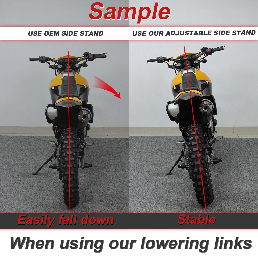 دراجة نارية قابل للتعديل مسنده حامل جانبي صالح لياماها TTR230 2006-2025 2026 TTR 230 وقوف السيارات القدم الجانب حامل داعم حامل #5