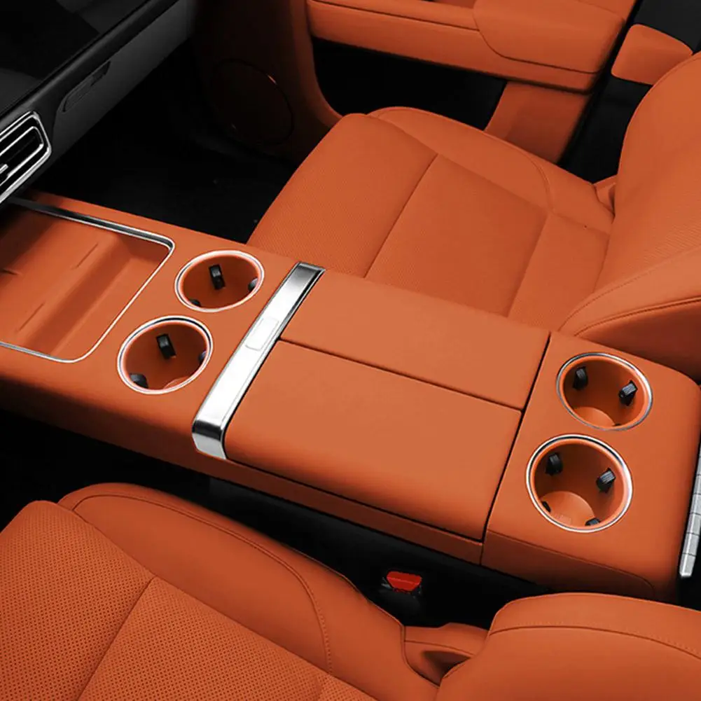 For LiXiang L7 L8 L9 2023 Silica Gel orange Car Central Water Cup Holder Pad Trim Car Accessories