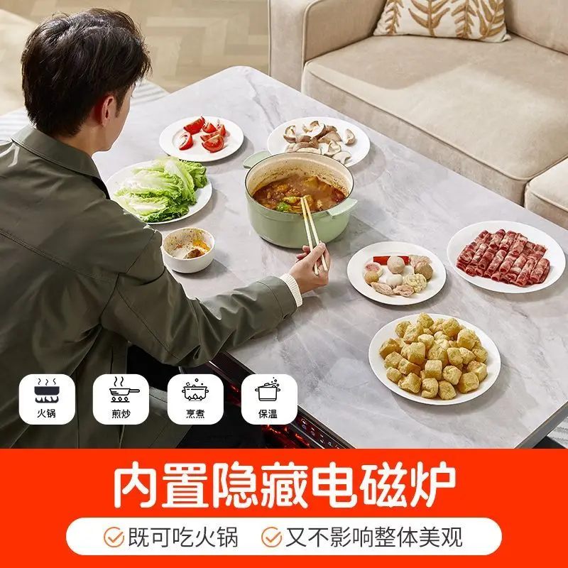 Double-sided flame heating table, multi-functional heating coffee table