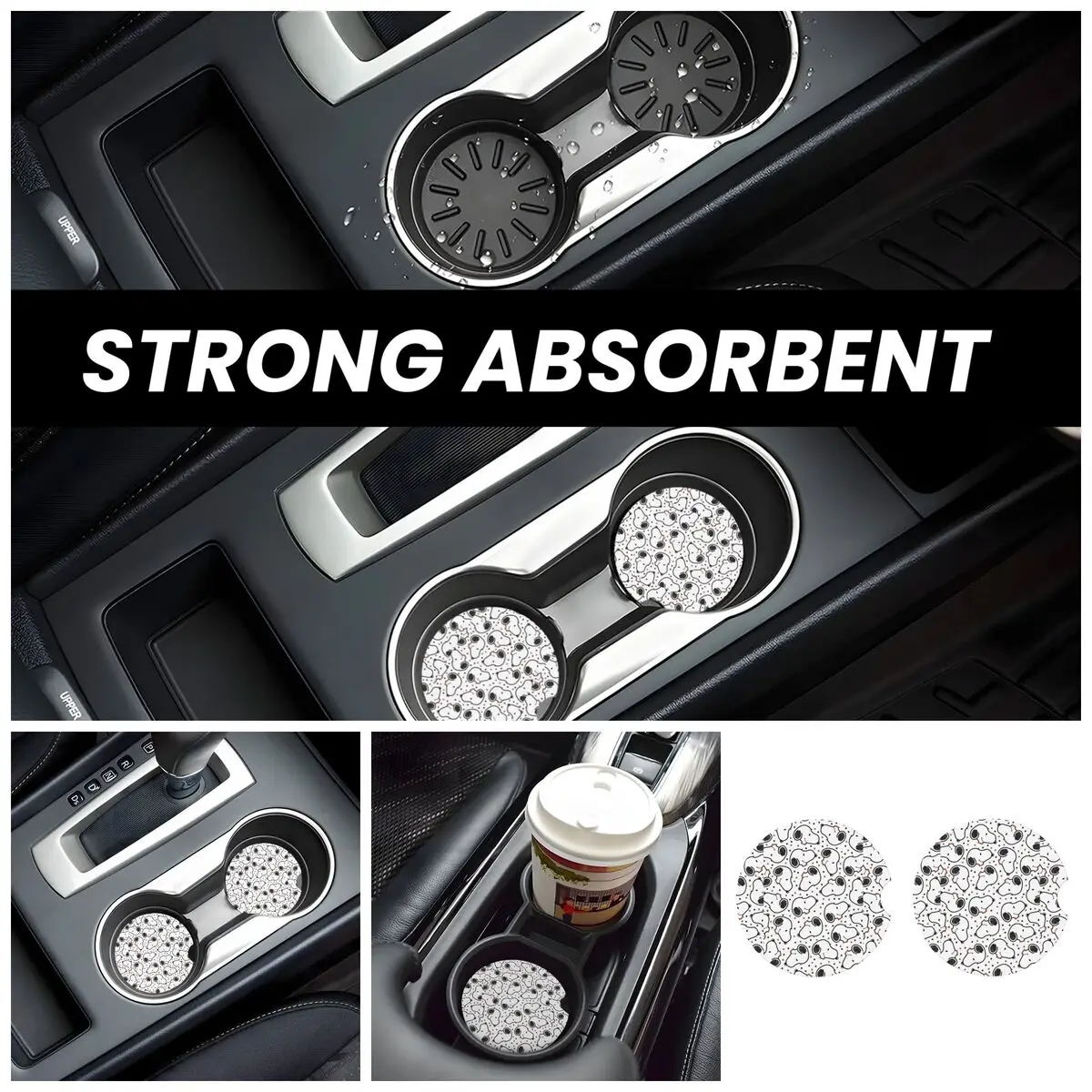 سنوبيس كأس السيارة كوست العالمي اكسسوارات السيارات الداخلية سنوبي حامل أكواب الفول السوداني جزءا لا يتجزأ من الحلي قاعدة أكواب السيراميك