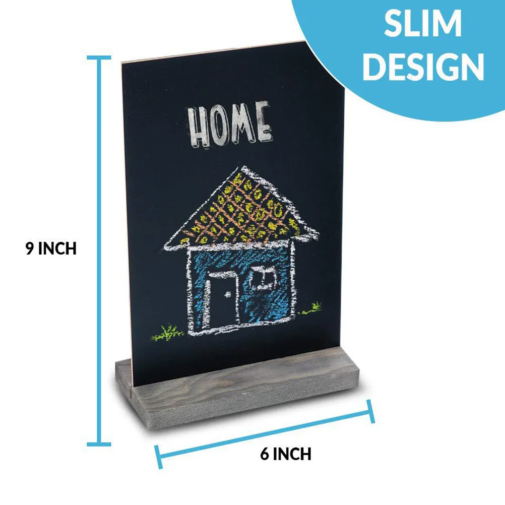 22x15cm Wooden Base Chalkboard Signs Reusable Message Board for Parties Christmas Table Crafts Store Promotions Desk Decor