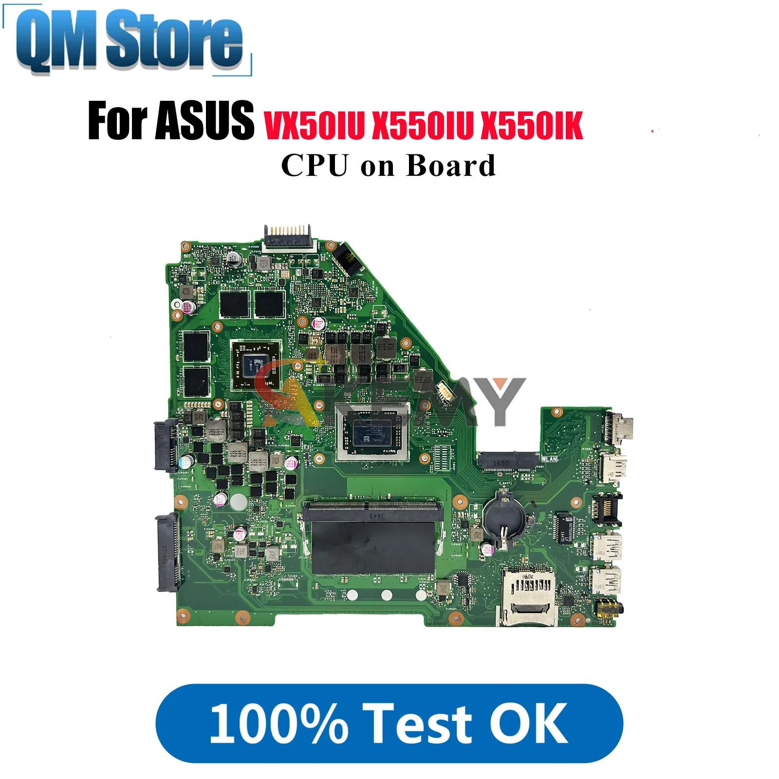 

X550IK Laptop Motherboard For ASUS VivoBook X550IK VX50IU X550IU X550I Notebook Mainboard With CPU 100% tests OK fast ship stk