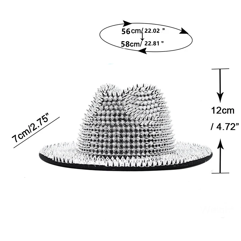 Glitter Mirror Disco fedoras Hat Stunning Disco jazz Hats for DJ Glitter Sequins cowboy Hat for Club Stage Bar Party Dance