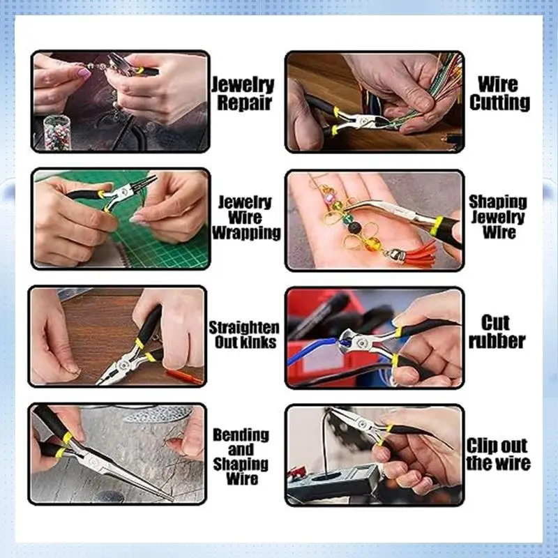 

CYL-Needle Nose Pliers, Wire Cutters,Diagonal Pliers For Jewelry DIY Handmade Bead Repair