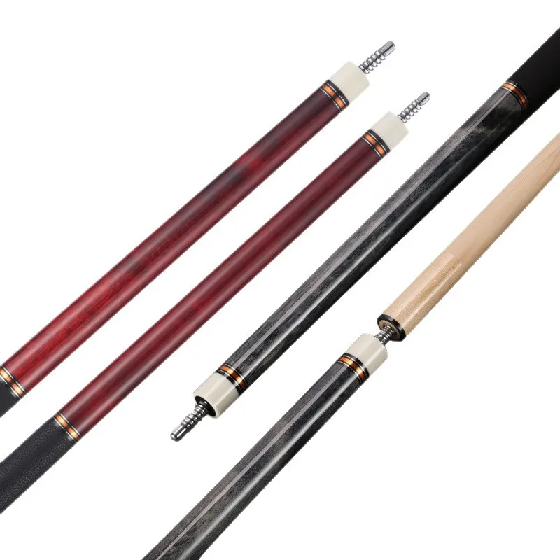 Pool Billiard Accessory Wine Red Leather Wrapped Maple Cue Part 12.5mm Big Tip Component for Chinese 8 Ball & American 9 Ball