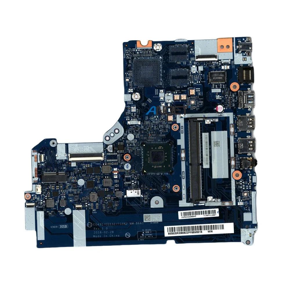 Ideapad 330-15IGM For Lenovo Laptop Motherboard Notebook Mainboard N4100 GPU UMA NM-B661 EG431 EG532 FG5N2 5B20R33808