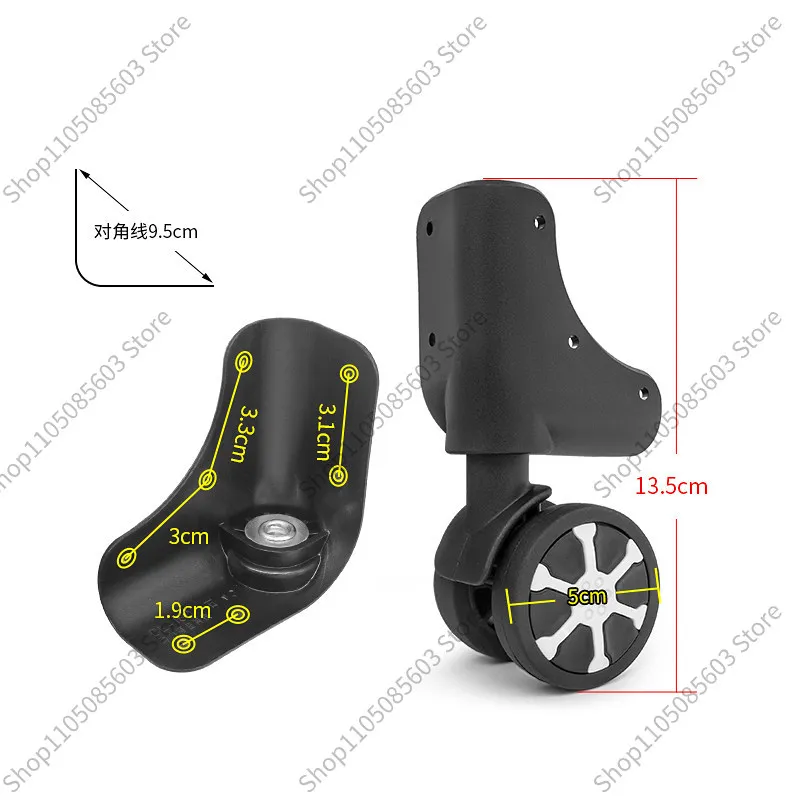 For W116 Aluminum Frame Suitcase Accessories Universal Wheel Password Travel Bag Wheel Rivet Wheel Replacement
