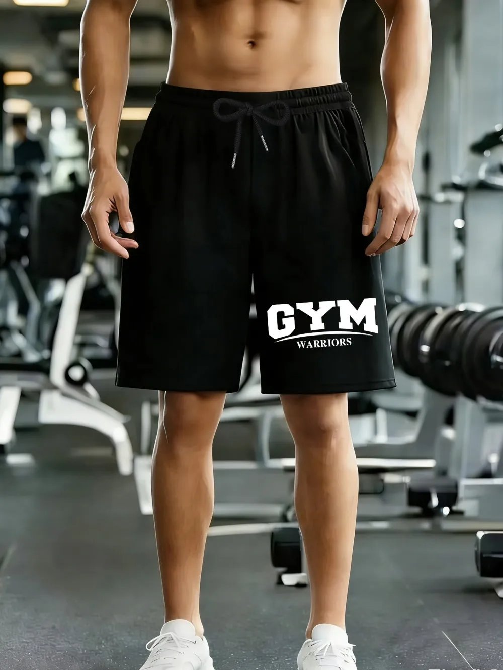 

Gym Warriors Prints Pants Mens Basics High Waisted Wide Knee Length Shorts Summer Oversized Shorts Casual Pocket Men'S Clothes
