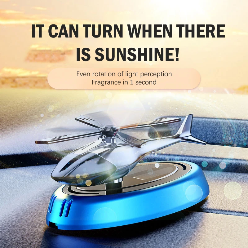 Helicopter Solar Rotating Car Perfume Diffuser Air Freshener Ornaments Car Fragrance Decoration Deodorant Perfume Cars Diffuser