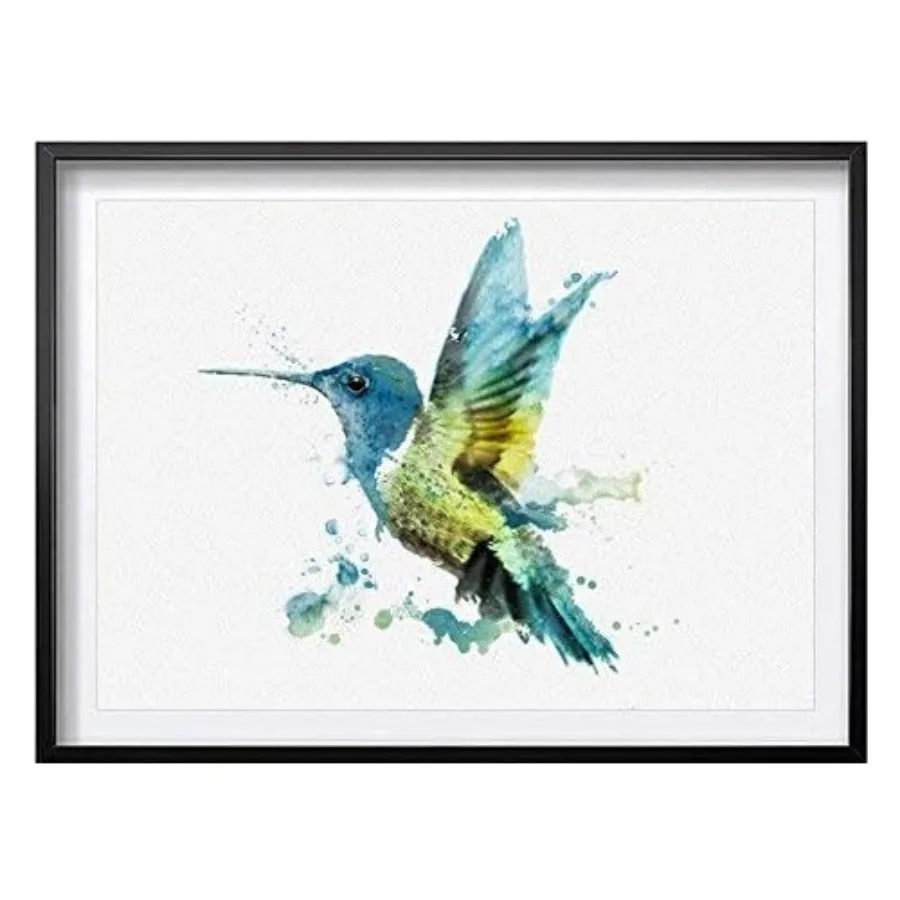 

Hummingbird Wall Art Print, Watercolor Bird Art for Nursery and Home Decor, Bird Pictures Wall Decor, 8x10 Inch Art Paper Print