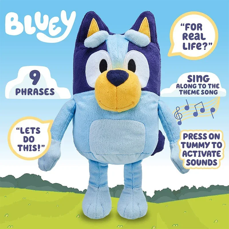 

Новый продукт, 30 см, голубая говорящая собака плюс Bluey, семейная собака бинго, Детская Веселая игрушка для мальчиков и девочек, подарок на день рождения