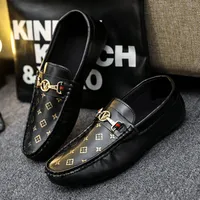 European Style Men's Casual Shoes Spring Fashion Breathable Soft Sole Comfortable Men's Footwear Trendy British Style Rubber Out