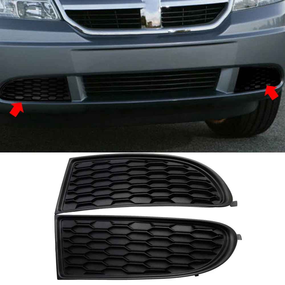 2pcs For Dodge Journey 2011-2020 Front Bumper Fog Light Lamp Cap Cover Car Accessories 68079852AB 68079853AB CH1039180 CH1039180