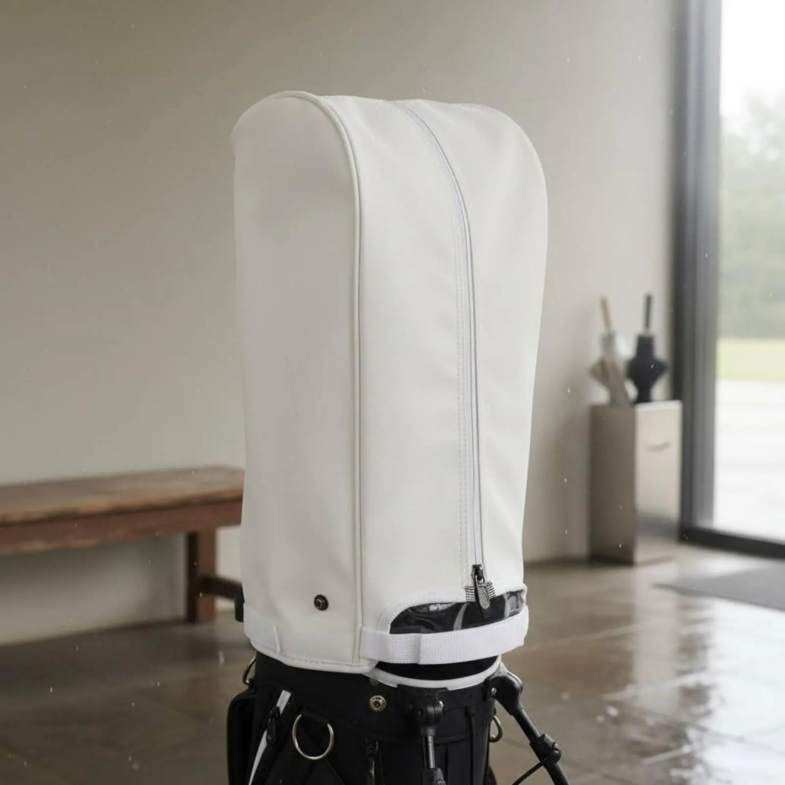 Black Golf Bag Cover Transparent Nylon Golf Bag Cap Lightweight Long-Lasting for Men and Women