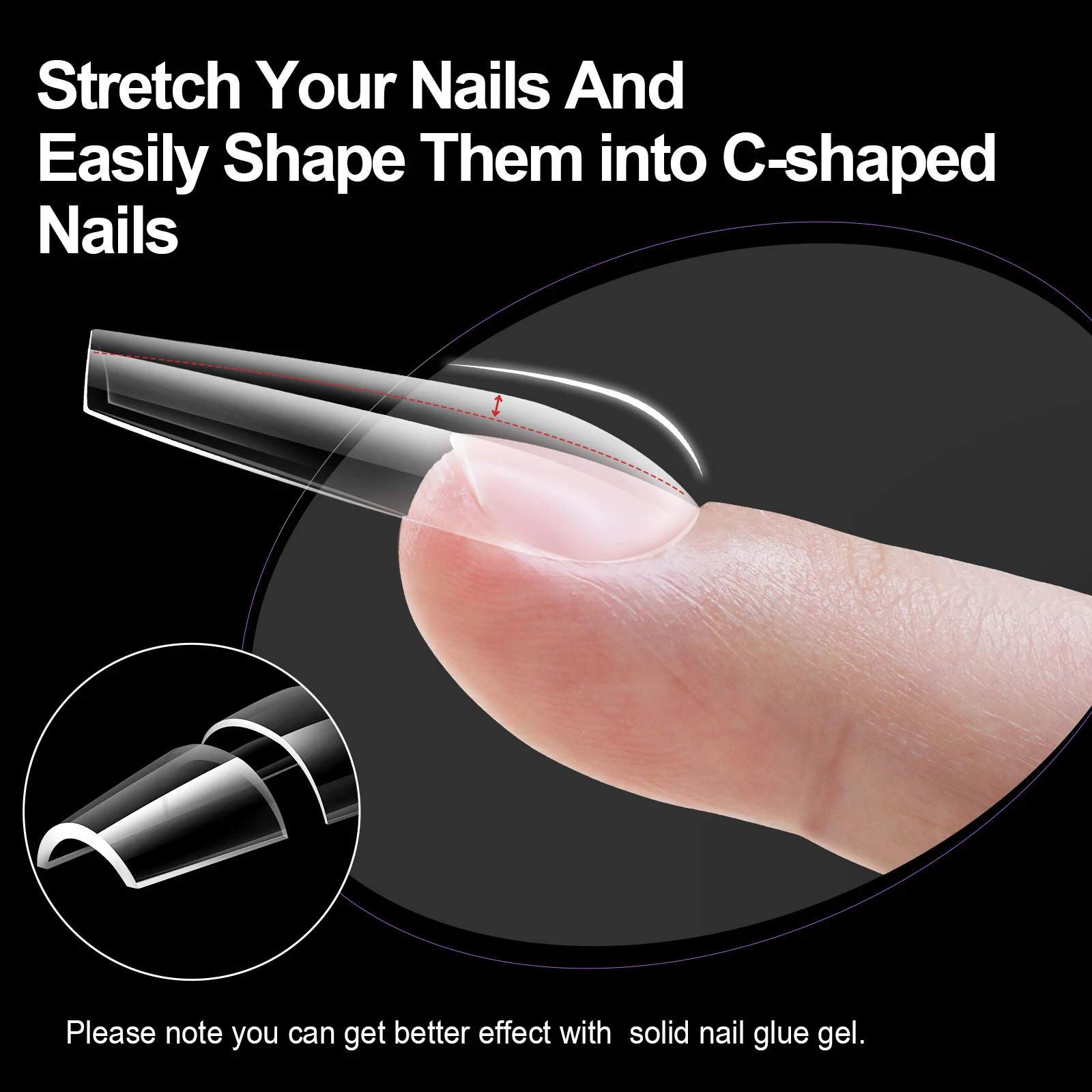 S-2XL puntas de uñas postizas brillantes, Gel suave esculpido, ataúd de almendra, Stiletto, cubierta completa, prensa en uñas, suministro de extensión Artificial DIY