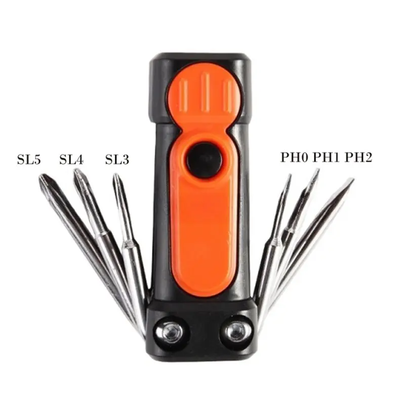 ABUG-SL3 SL4 SL5 PH0 PH1 PH2 Portable Screwdriver Tool With Worklight Flashlight DIY Professional Repair Hand Tool