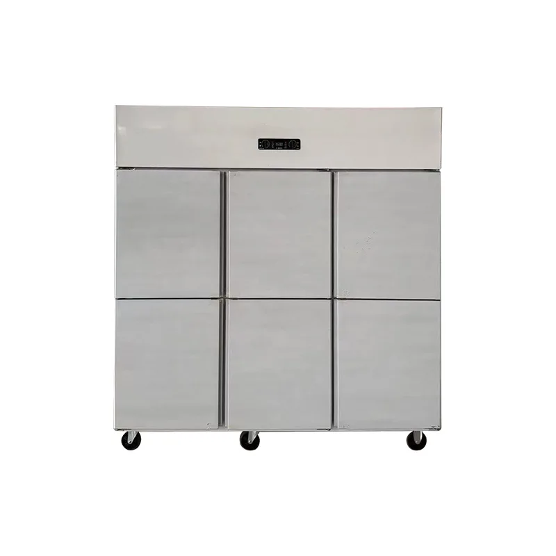 

Four doors, freezer, commercial, refrigerator, stainless steel