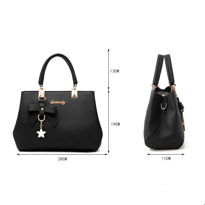 New Trend Ladies Bag Fashion Big Bag Bow killer Bag Handbag Sweet Lady Rross Body Shoulder Bag Hudiejie 28X14X21cm