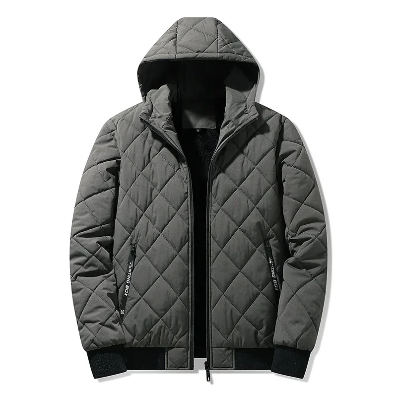 

New Fashion Male Outwear Slim Fit Parka Plus Size 6XL Men Bomber Jacket Zipper Men Jackets Autumn Winter Casual Fleece Coats
