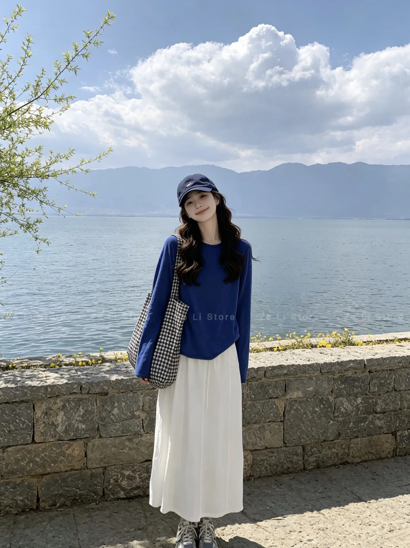 White Quick-Dry Workwear Skirt Women Summer Thin A-Line Pumpkin Skirt High Waist Slimming Half-Length Skirt Casual Style