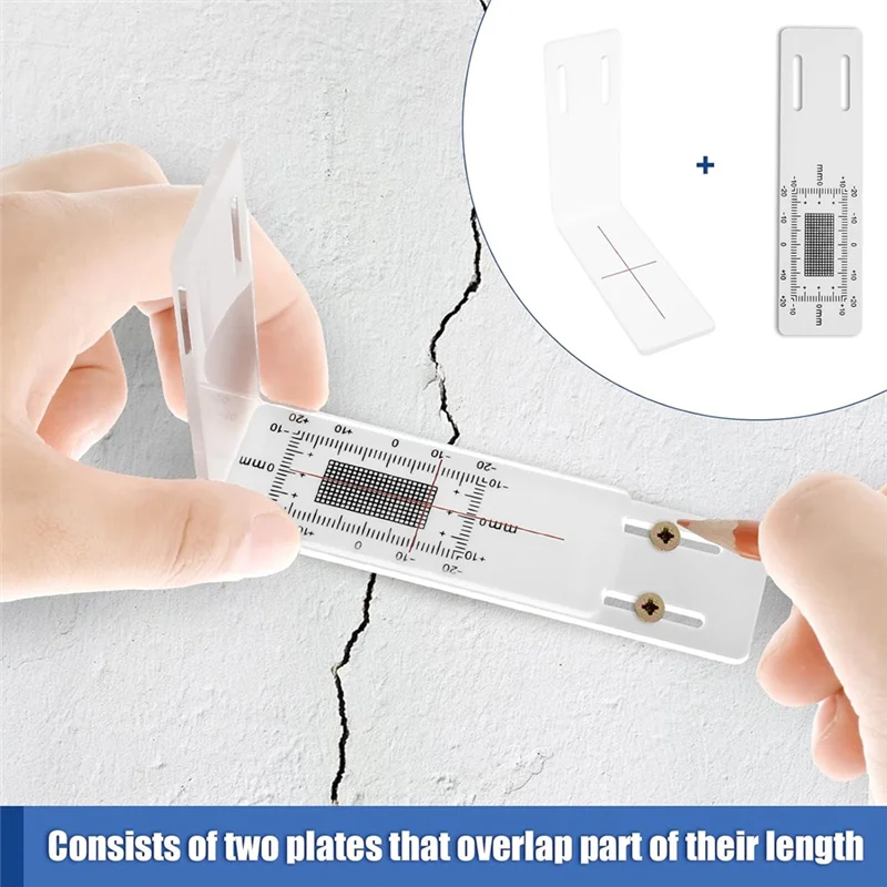 جهاز مراقبة الكراك ABLJ مكون من 3 قطع، شاشة كراك زاوية لمراقبة الكراك للمعيار والزاوية #1