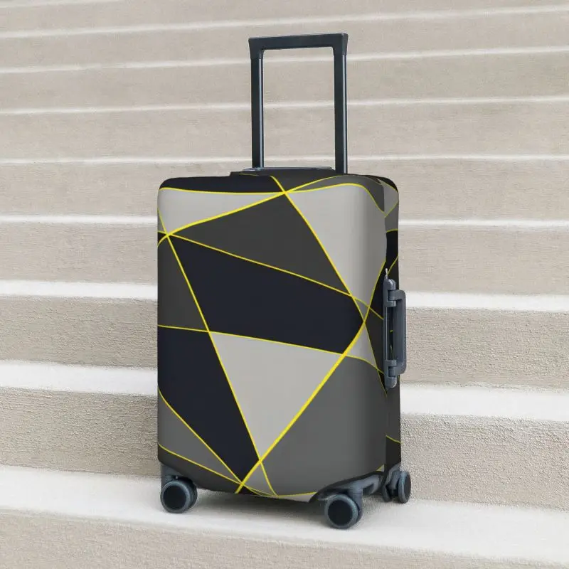 Geometric triangle pattern Thick Elastic Luggage Protective Cover Zipper Suit For Bag Suitcase Covers Trolley Cover Travel