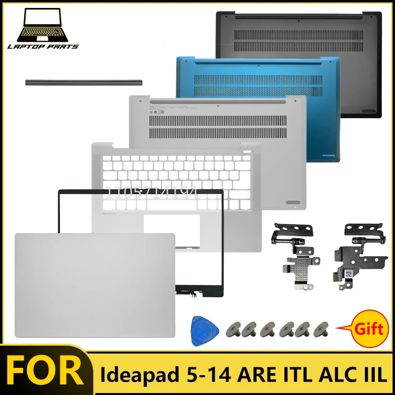 New For Ideapad 5-14 5-14ARE05/14ITL05/14ALC05/14IIL05 2020 2021 Laptop LCD Back Cover Front Bezel Palmrest Bottom Case Hinges
