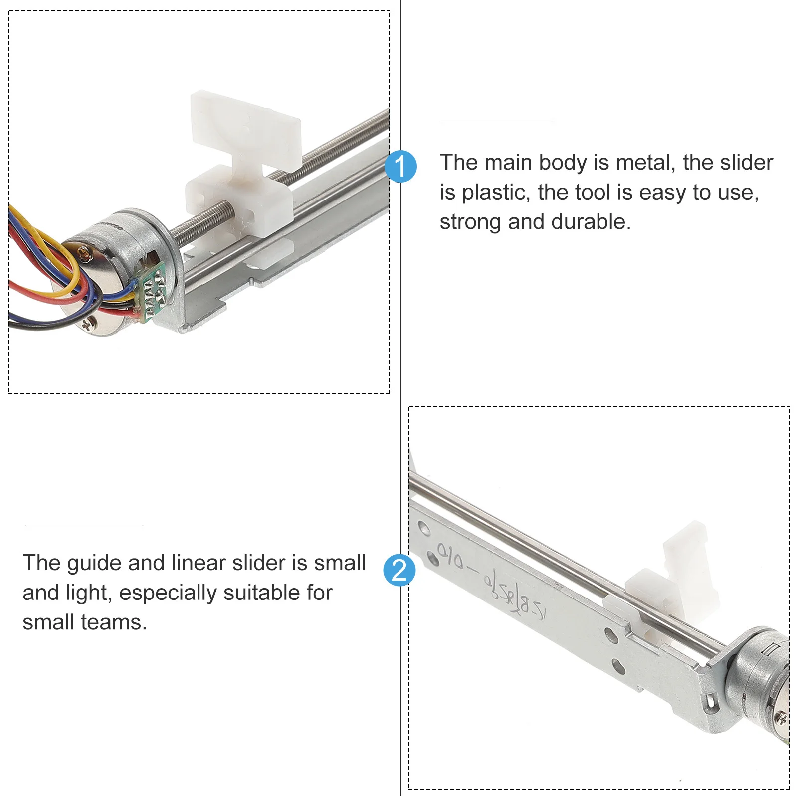 

Linear Rail Stepper Motor 80Mm for Cnc Router DIY Projects Smooth Running Mini Slide Table High Durability Plastic Slider