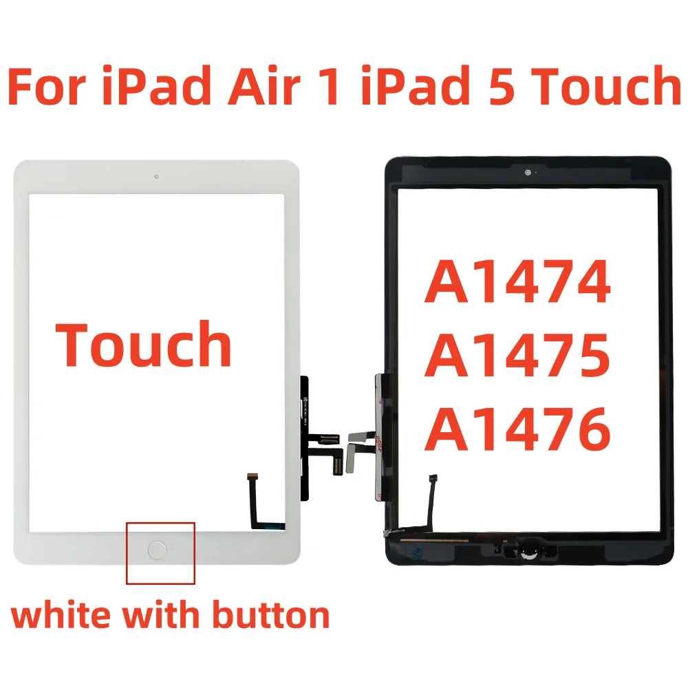 For iPad Air 1 Touch Panel Screen for iPad 5 A1474 A1475 A1476 Touch Screen Outer Glass Sensor Replacement Parts