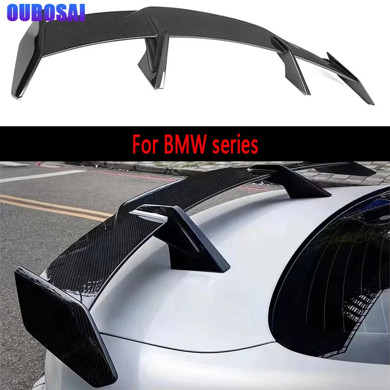 For BMW 2 3 4 5 Series F22 F30 F32 F10 G30 G20 Carbon Fiber Tail fins Rear Trunk Spoiler Guide Wing Rear Wing Car Trunk Diverter