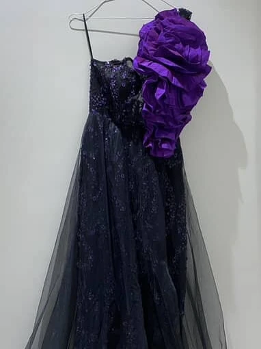 Oisslec فساتين حفلة موسيقية أنيقة خمر مثير الأرجواني الدانتيل زهرة سوداء مخصصة مناسبة رسمية حفلة موسيقية فستان السهرة رداء حفلات #4