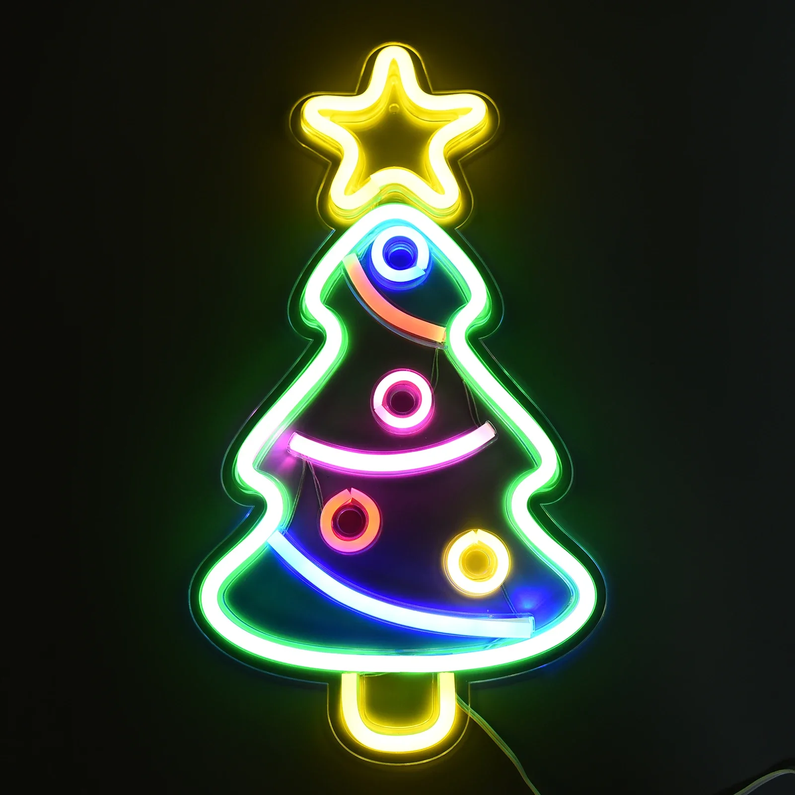 Xmas Tree Neon Light LED Neon Sign Light Wall Decor Art For Kids Room Birthday Party Decor