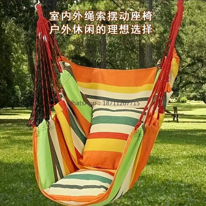 Hammock Bed Outdoor Swing High Strength Chair Indoor and Outdoor Dormitory College Student Adult Children Canvas Hammock Picnic